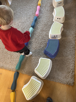 Parcours aufgebaut fördert die Balance